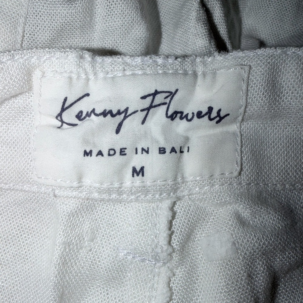 NWT Kenny Flowers “The Casa Blanca White Linen Vacation Pants” - Picture 13 of 13